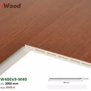 Nhựa PVC Vân Gỗ W400x9 Iwood W40-4
