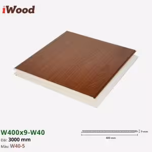 Nhựa PVC Vân Gỗ W400x9 Iwood W40-5
