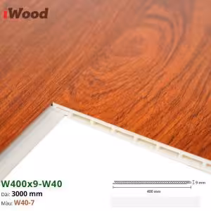 Nhựa PVC Vân Gỗ W400x9 Iwood W40-7