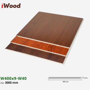Nhựa PVC Vân Gỗ W400x9 Iwood W40