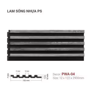 Tấm Ốp Tường Lam Sóng Nhựa PS PWA-04 Hiện Đại