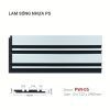 Tấm Ốp Lam Sóng Nhựa PS PWI-05 Trắng Đen