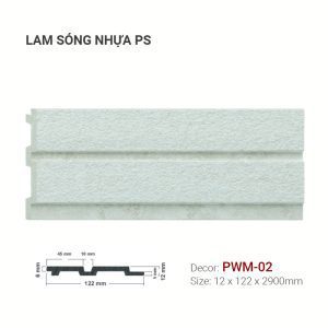 Tấm Ốp Lam Sóng Nhựa PS PWM-02