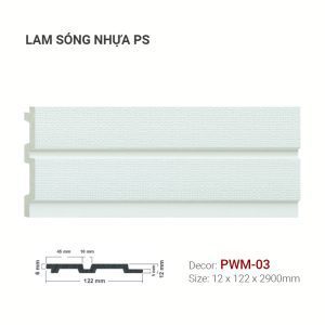 Tấm Ốp Lam Sóng Nhựa PS PWM-03