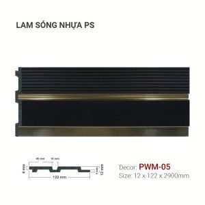 Tấm Ốp Lam Sóng Nhựa PS Cao Cấp PWM-05
