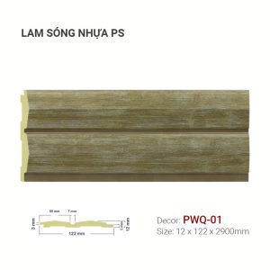 Lam Sóng Nhựa PS Vân Gỗ PWQ-01