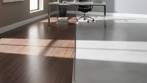 Sàn gỗ công nghiệp và sàn nhựa trong không gian sống hiện đại