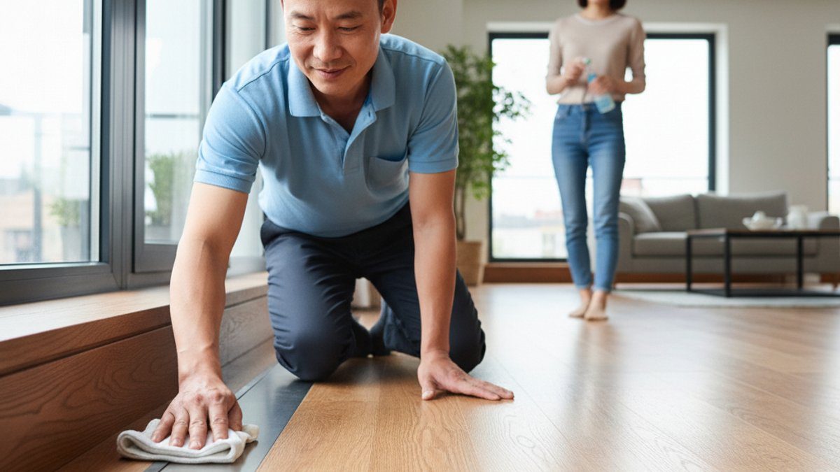 Vệ sinh len tường và nẹp sàn