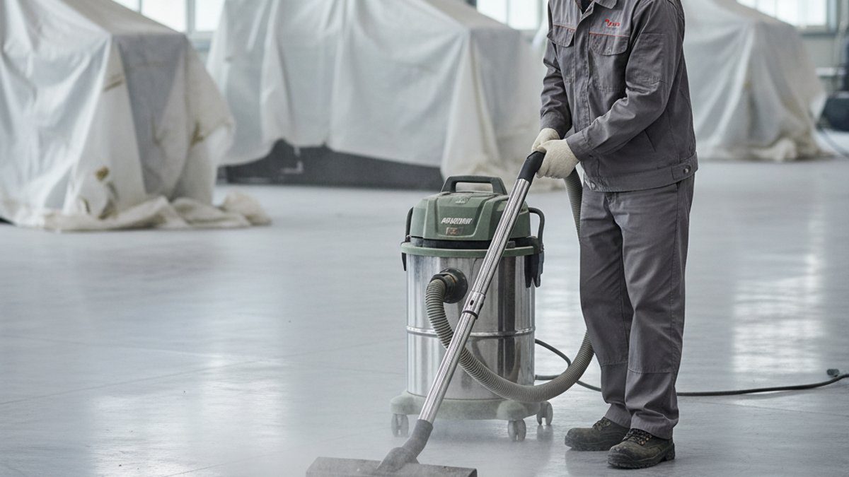 Thợ vệ sinh mặt bằng thi công sàn nhà