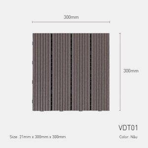 Vỉ Gỗ Nhựa Atwood VDT01 Màu Nâu