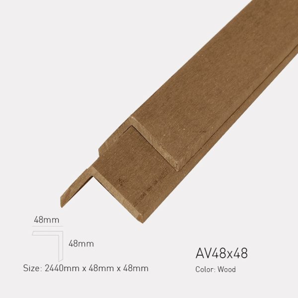 Thanh Nẹp V Gỗ Nhựa Awood AV48x48-Wood
