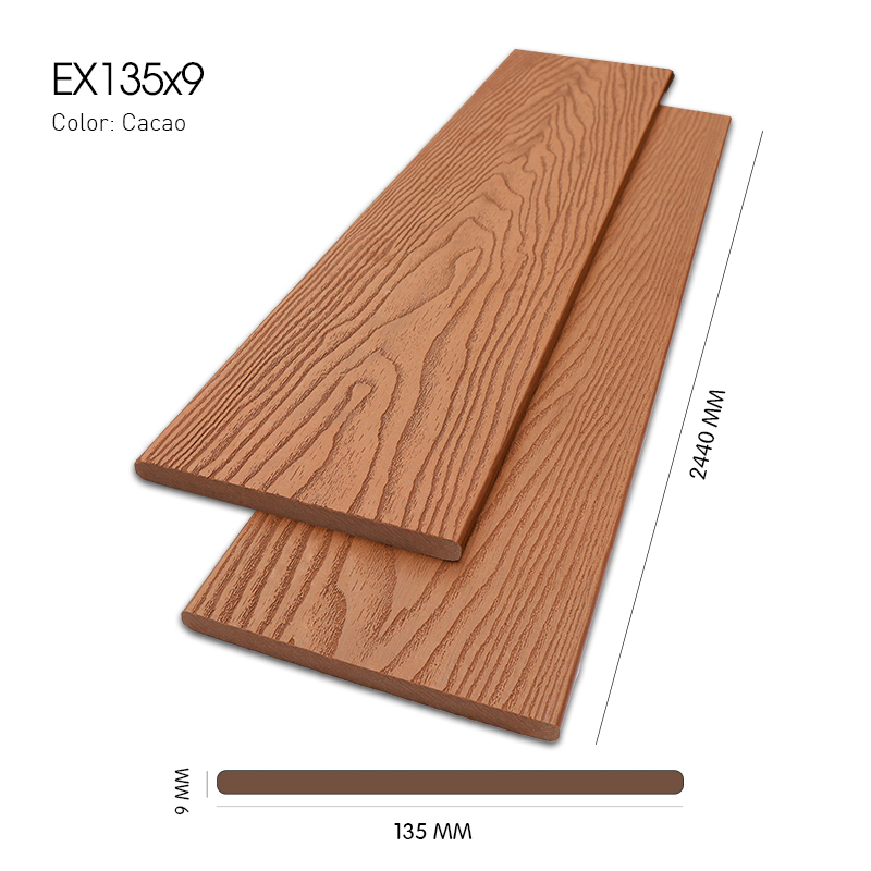 Gỗ Nhựa Ngoài Trời Exwood 3D EX135 Cacao