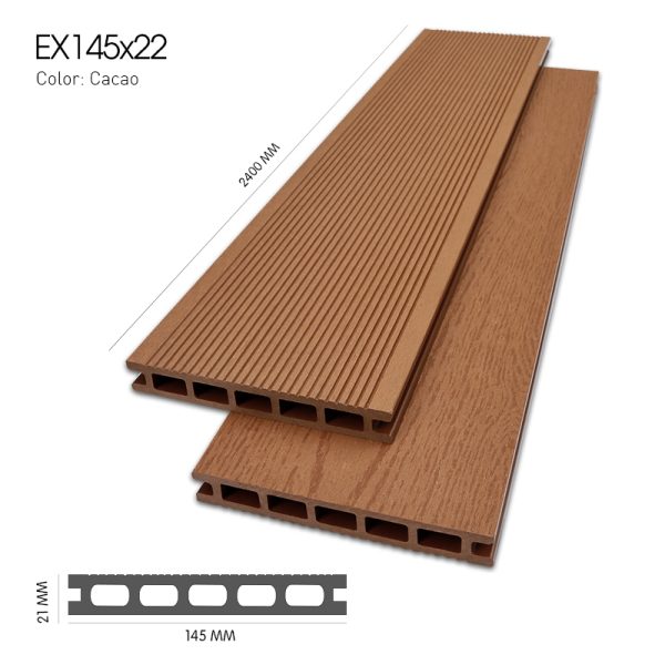 Sàn gỗ ngoài trời Exwood EX145x22 Cacao
