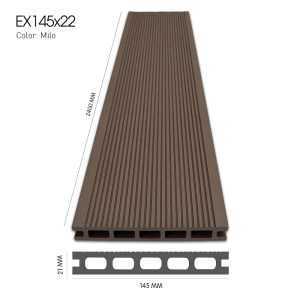 Sàn gỗ ngoài trời Exwood EX145x22 Milo