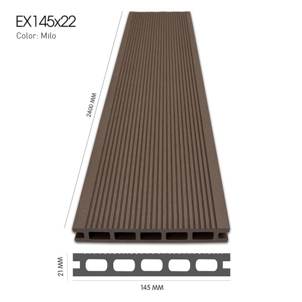 Sàn gỗ ngoài trời Exwood EX145x22 Milo