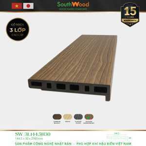 Gỗ nhựa ngoài trời South Wood SW-3L1445H30-GOLDEN SANDAL WOOD