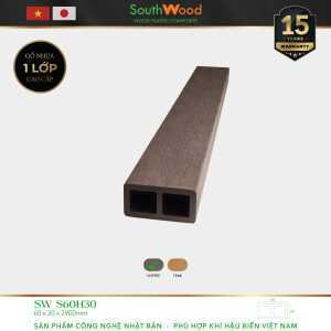 Gỗ nhựa ngoài trời South Wood SW-S60H30-Coffee