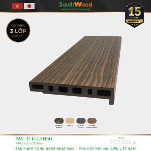 Gỗ Nhựa SouthWood 3L144.5H30 Crimson Walnut