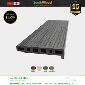 Gỗ Nhựa SouthWood 3L144.5H30 Glacier Silver