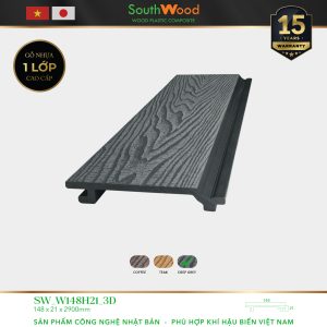 Gỗ Nhựa SouthWood W148H21-3D Deep Grey