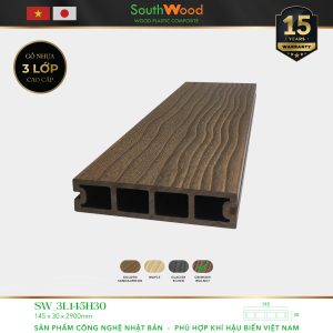 Sàn Gỗ SouthWood 3L145H30 Crimson Walnut