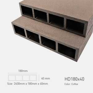 Lam Gỗ Nhựa Ngoài Trời TPWood HD180x40-Coffee