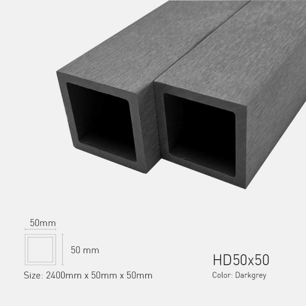 Lam Gỗ Nhựa Ngoài Trời TPWood HD50x50-Darkgrey