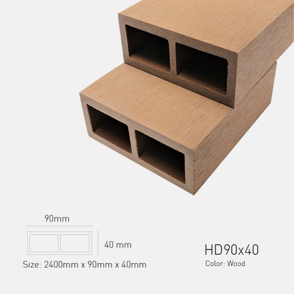 Lam Gỗ Nhựa Ngoài Trời TPWood HD90x40-Wood