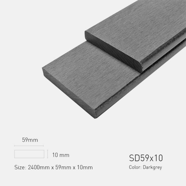 Lam Gỗ Nhựa Ngoài Trời TPWood SD59x10-Darkgrey