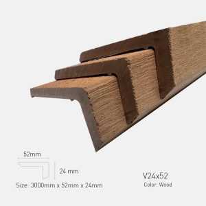 Thanh Nẹp V Gỗ Nhựa TPWood V24x52-Wood