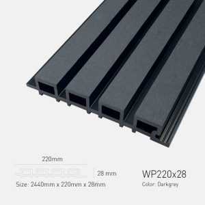 Lam Sóng Gỗ Nhựa Ngoài Trời TPWood WP220x28-Darkgrey