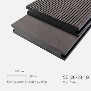 Sàn Gỗ Ngoài Trời TPWood SD120x20-1G-Coffee