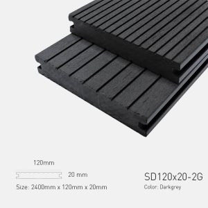 Sàn Gỗ Ngoài Trời TPwood SD120x20-2G-darkgrey