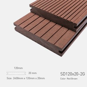 Sàn Gỗ Ngoài Trời TPwood SD120x20-2G-redbrown