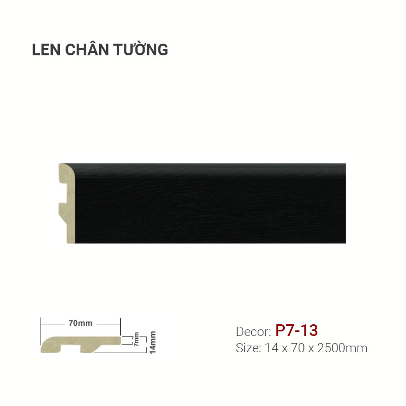 Len Chân Tường Nhựa Cao 70mm P7-13