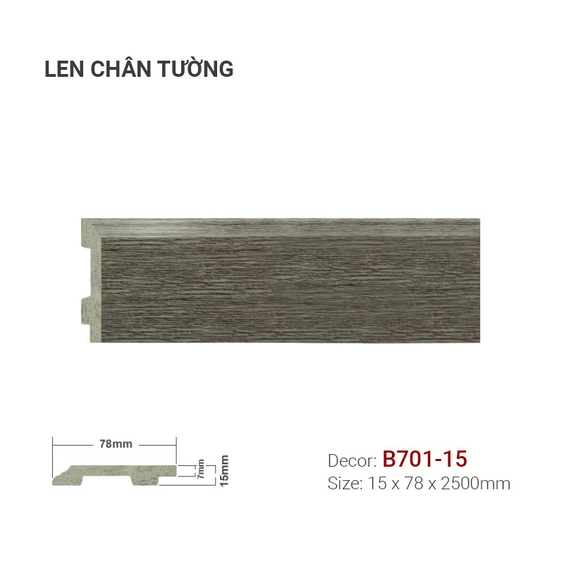 Len Chân Tường Nhựa Cao 78mm B701-15