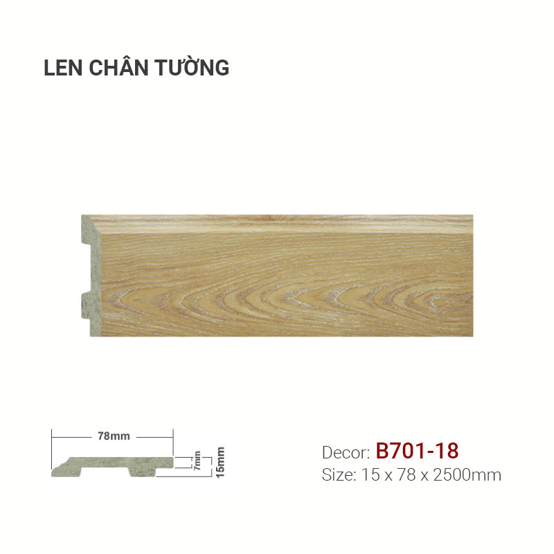 Len Chân Tường Nhựa Cao 78mm B701-18