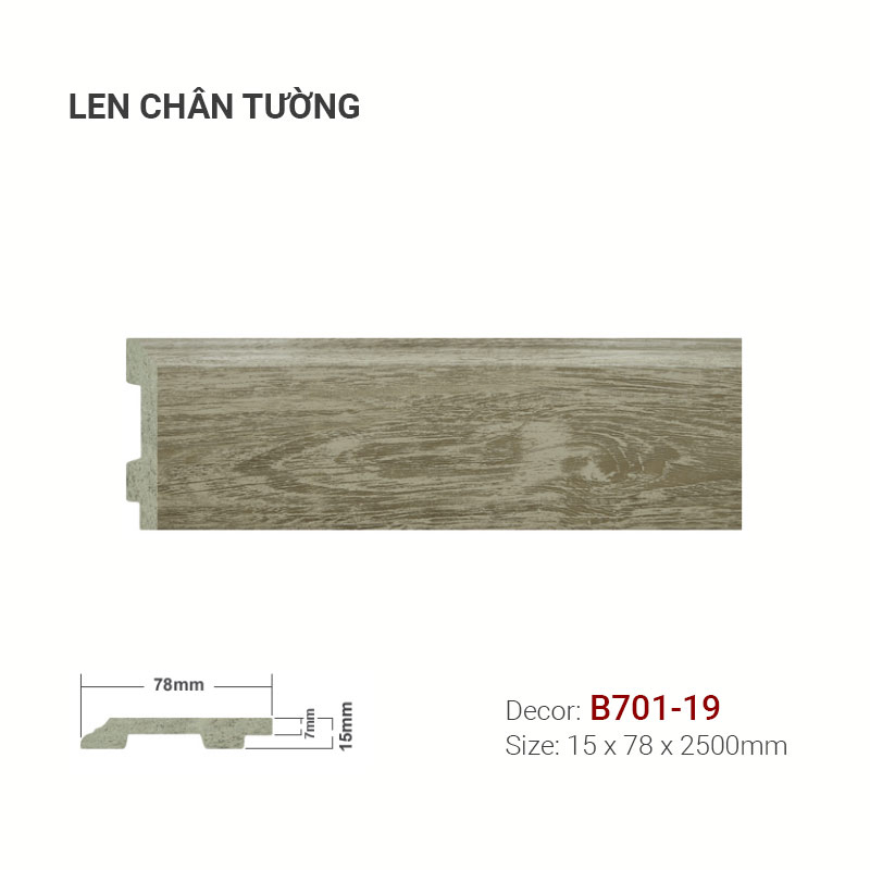 Len Chân Tường Nhựa Cao 78mm B701-19