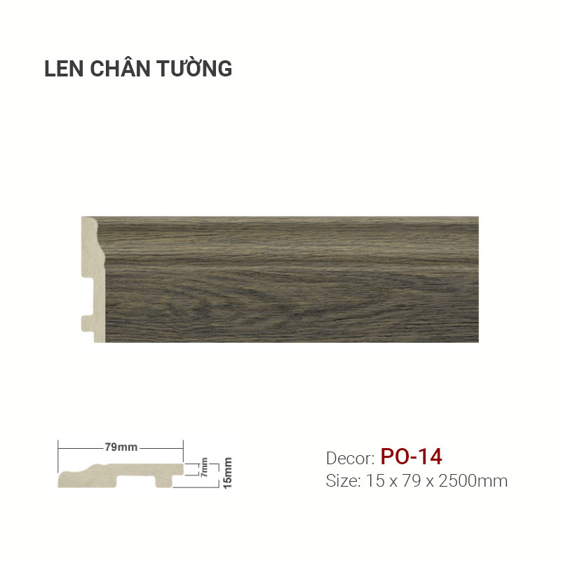 Len Chân Tường Nhựa Cao 79mm PO-14