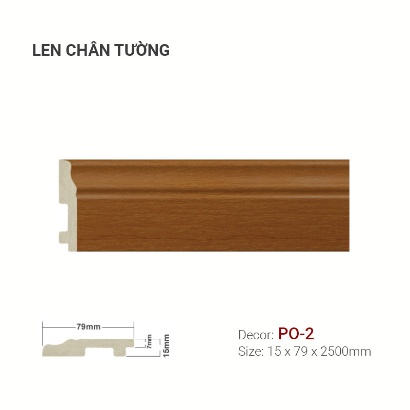 Len Chân Tường Nhựa Cao 79mm PO-2