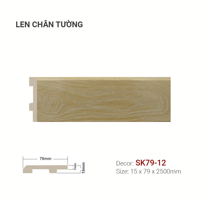 Len Chân Tường Nhựa Cao 79mm SK79-12