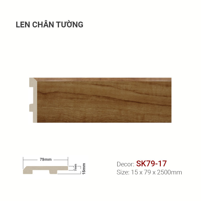 Len Chân Tường Nhựa Cao 79mm SK79-17