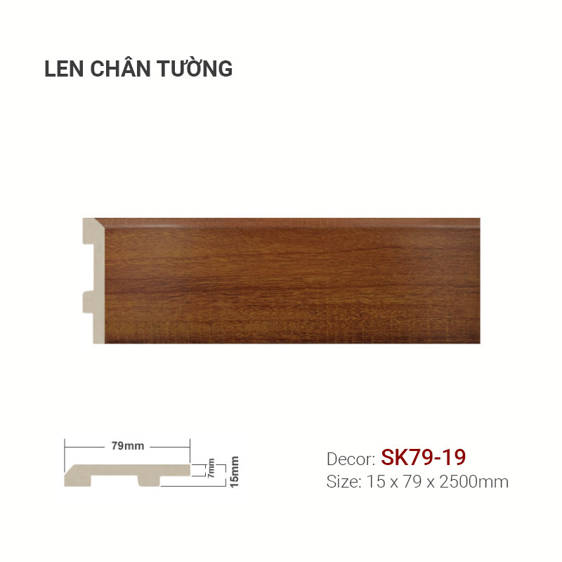 Len Chân Tường Nhựa Cao 79mm SK79-19