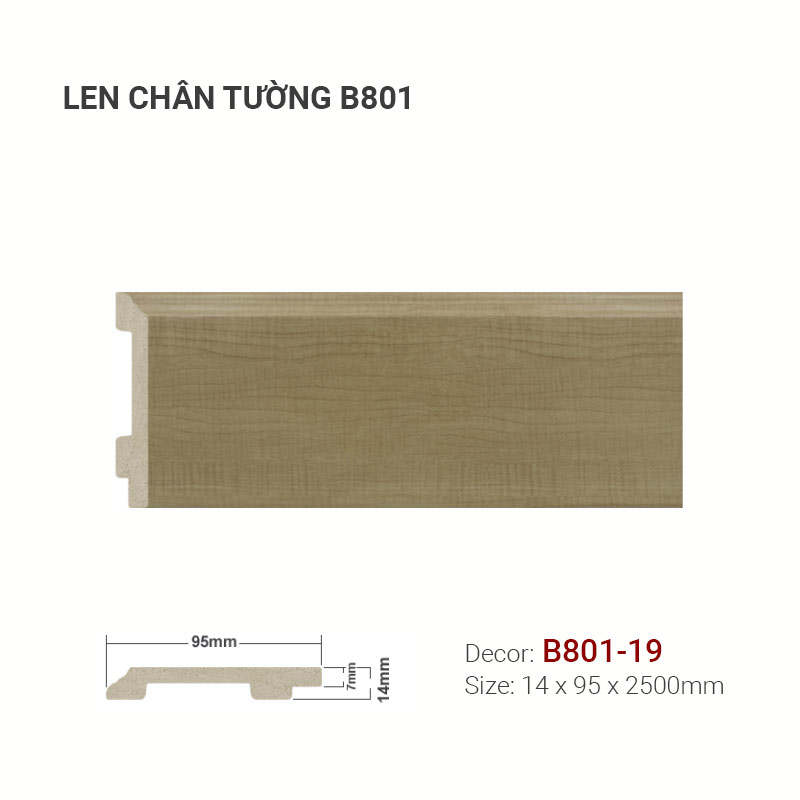 Len Chân Tường Nhựa Cao 95mm B801-19