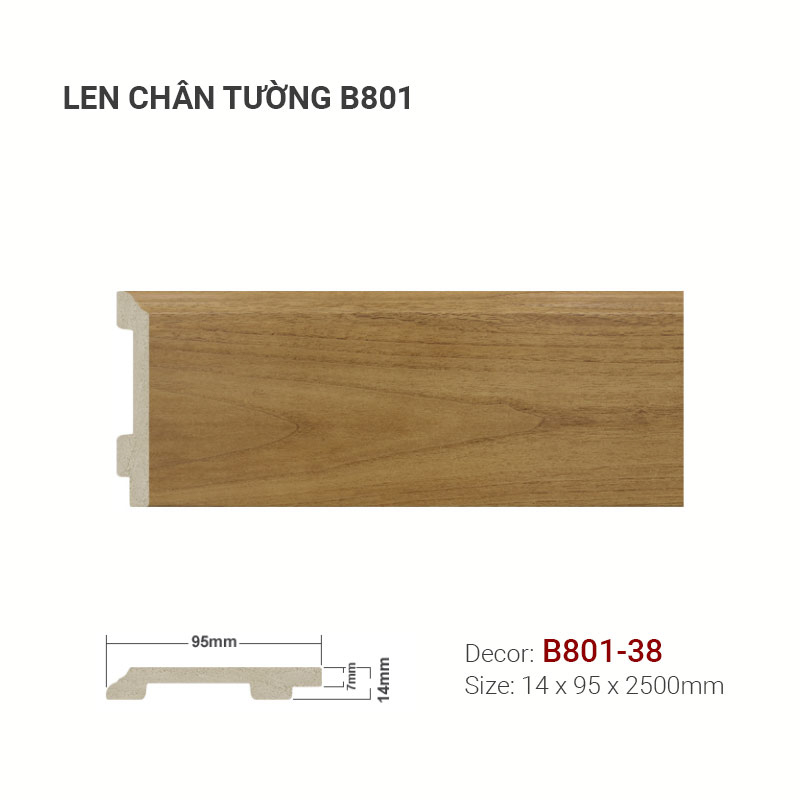 Len Chân Tường Nhựa Cao 95mm B801-38