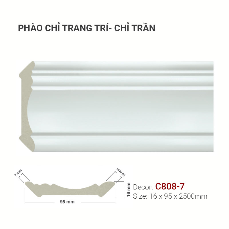 Phào Chỉ Trang Trí Cổ Trần C808-7