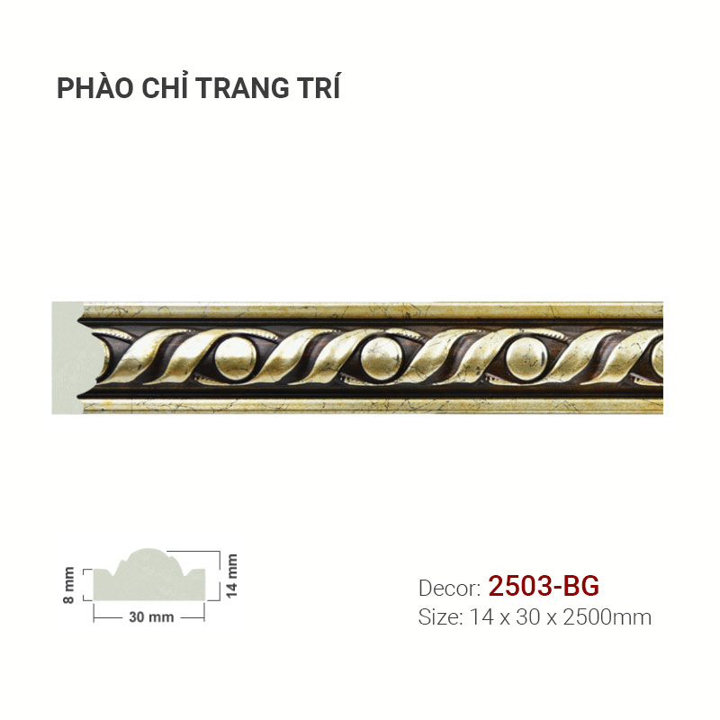 Phào Chỉ Trang Trí Khung Tranh 2503-BG