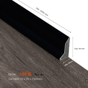 Len Tường Nhựa Cao 39mm L39+BL Black