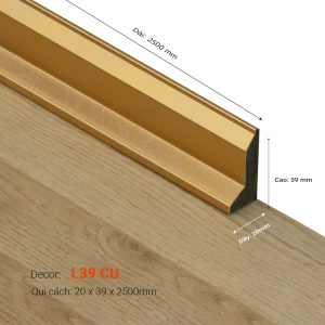 Len Tường Nhựa Cao 39mm L39+CU Đồng