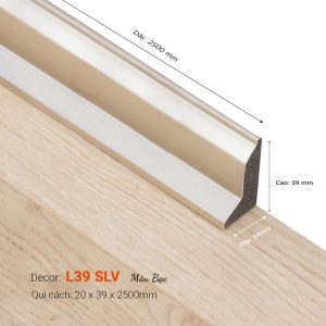 Len Tường Nhựa Cao 39mm L39+SLV Bạc
